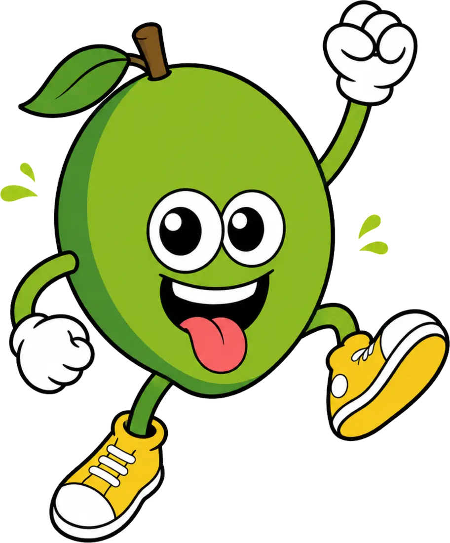 Raw Mango, the Jingo raw mango mascot